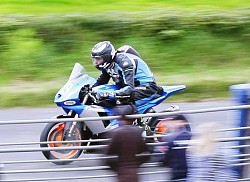 Zipping past spectators at the Cookstown 100